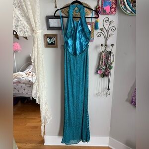 Scala Turquoise Beaded Dress